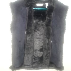 Lord & Taylor Fur Vest with Hoodie